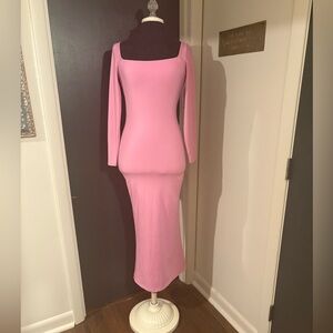 NWT Butterbliss Pink Long Sleeve Maxi Bodycon Dress